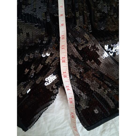 See By Chloe Black Sequin Shorts High Waisted Club Party Elegant Size 2 NWT - Picture 9 of 16